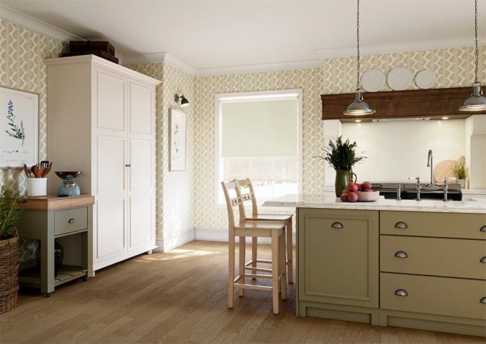 Rimini (Blackout), Cream & Shimmer Barley - Double Roller Blind - Image 6